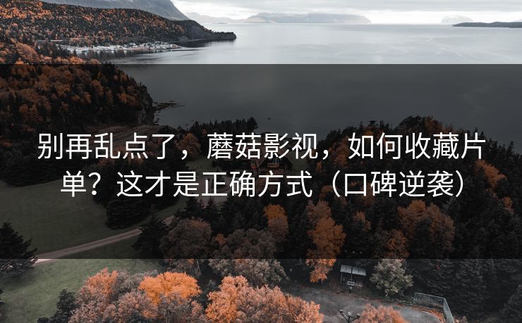 别再乱点了，蘑菇影视，如何收藏片单？这才是正确方式（口碑逆袭）